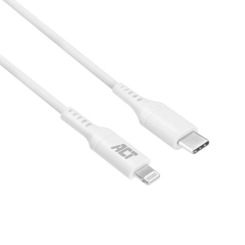 ACT AC3014 USB-C naar Apple Lightning | Laad/Datakabel | MFI Gecertificeerd - 1 meter