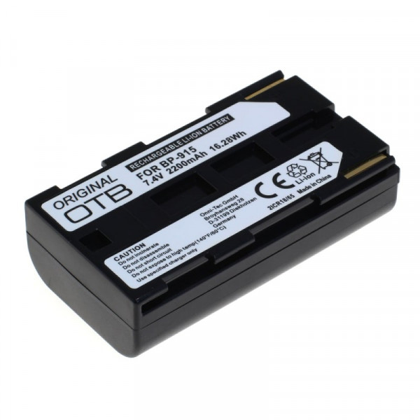 Accu voor Canon BP-915 Li-Ion - (niet voor Canon XH A1) - 7,4V - 2200mAh - Zwart
