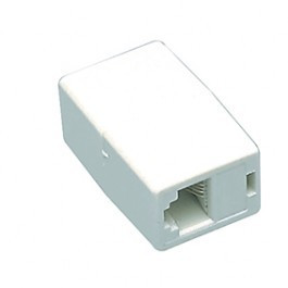 RJ11 Telefoonkabel Koppelstuk - RJ45 (v) - RJ45 (v) - 6P4C - Wit