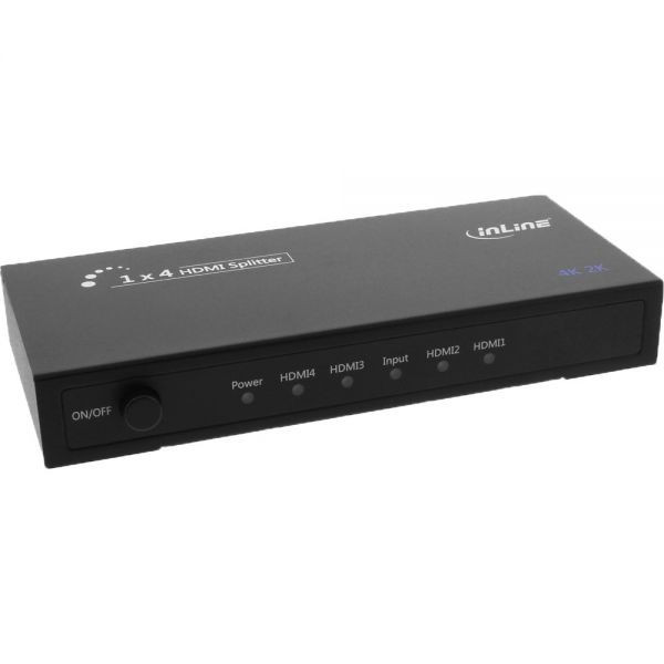 InLine 4K2K Ultra HD 4 poorts HDMI splitter