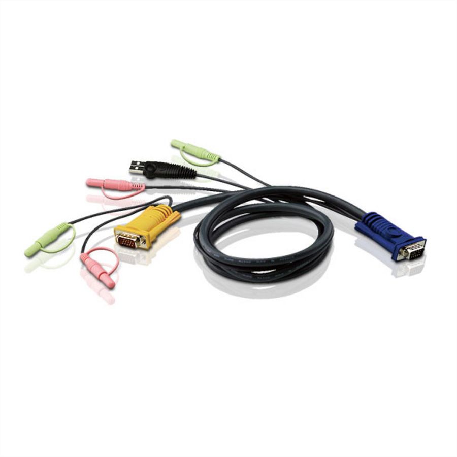 KVM Kabel VGA Female 15-Pins / 2x PS/2-Connector - VGA Male / USB A Male 5.0 m