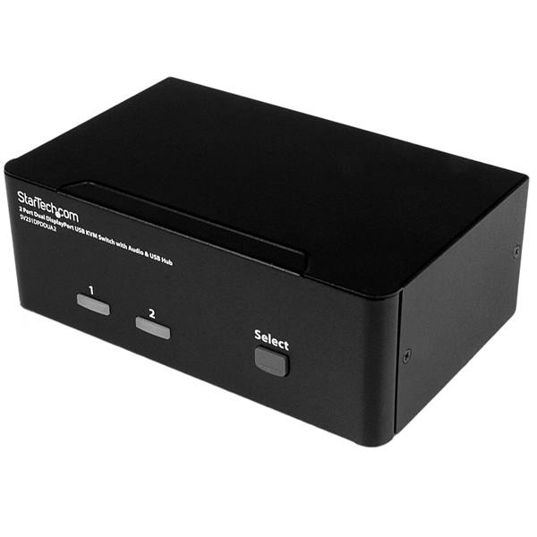 StarTech 2 poorts DisplayPort dual-monitor KVM switch - 4K 60Hz