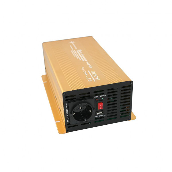 24V naar 230V Zuivere Sinus Spanningsomvormer - 1000W - Goud