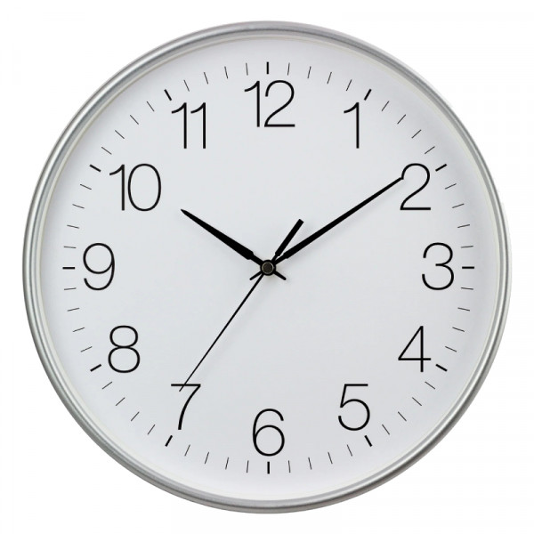 Zendergestuurde Wandklok - Ultra dunne rand - 30 cm - Luxe - Zilver