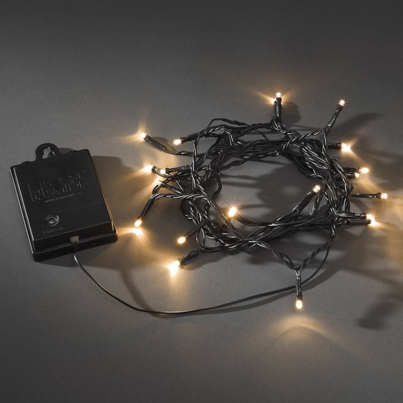 Konstsmide LED Lichtsnoer op batterij - Amber - 3,9 meter - 40 LED