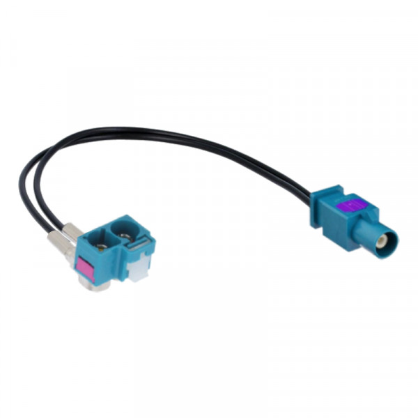 Fakra Z (m) - 2x Fakra Z Haaks (v) Antenne Splitterkabel - 0,15 meter