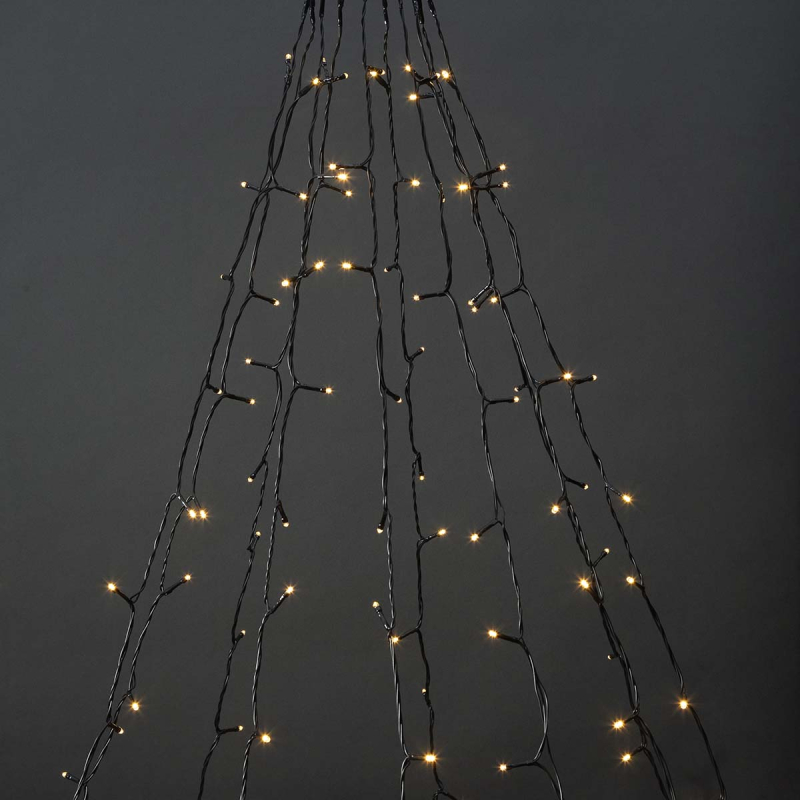Afleiden stroom Downtown Slimme Wifi LED Kerstboom Verlichting - Warm tot koel Wit - 10 x 2 meter -  200 LED's - IP65 - Zwart