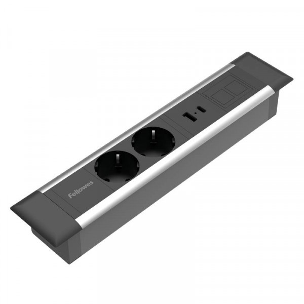 Power Desk Insert - 2x Schuko - USB-A & USB-C oplaadpoort - 1x Leeg - 0,5 meter eGST (m) - Zwart