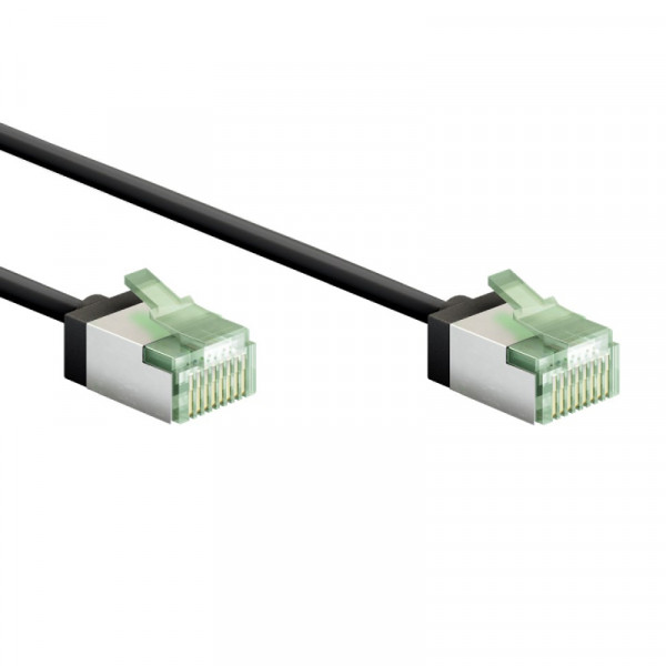 FTP CAT8.1 Slimline 40 Gigabit Netwerkkabel - CU - Ultraflex - 3 meter - Zwart