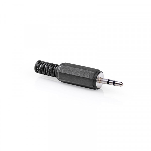 Soldeerbare 2,5mm Stereo Jack Connector (m) - Met Grommet - Zwart