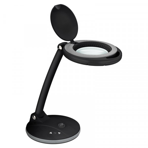 LED Loeplamp met voet - 6W - 1,75x vergroting - Met touchpad - Zwart