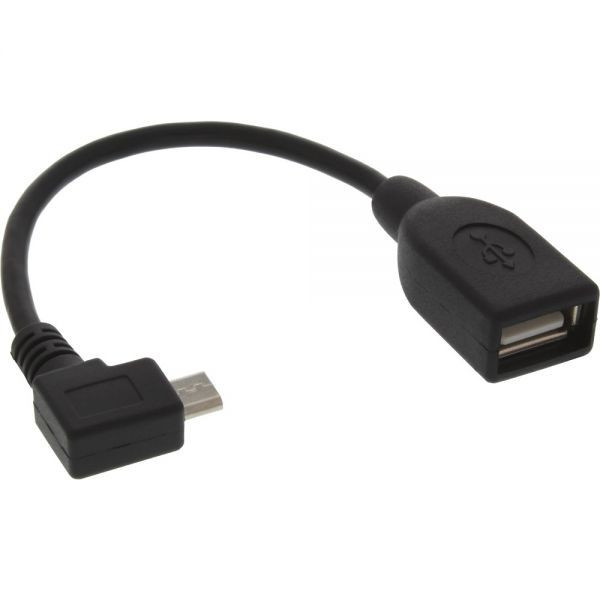 Haakse Micro USB OTG Host adapter 15cm