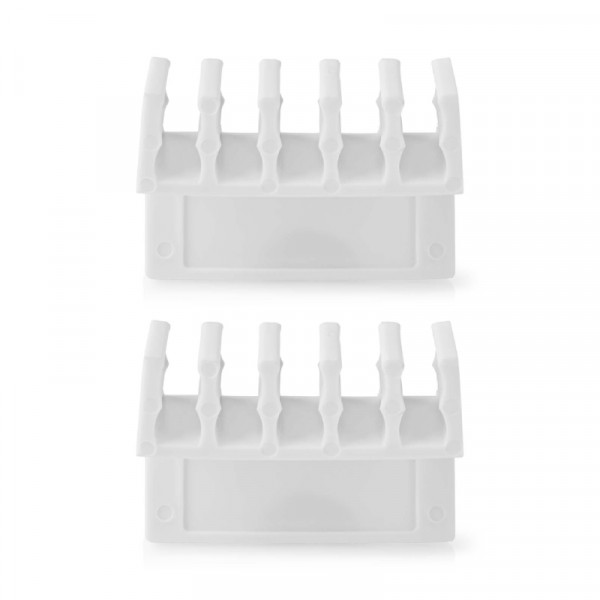 Kabelclip 5-voudig - Maximale kabeldikte 7,1mm - 2 stuks - Wit