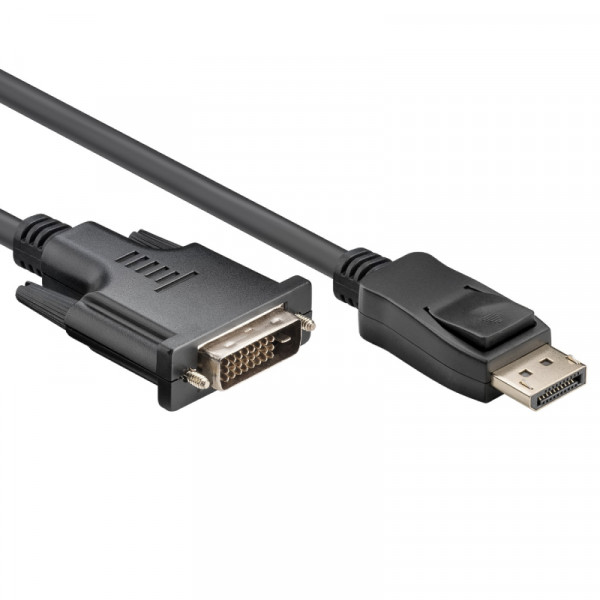 DisplayPort v1.2 naar DVI-D Kabel - 24+1 - Dual Link - Full HD 60Hz - 10 meter - Zwart