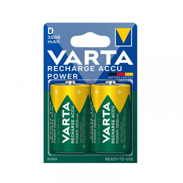 VARTA 2x D Batterij - Oplaadbaar - NiMH - 3000mAh
