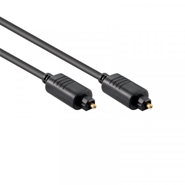 Optische Toslink Kabel - 5mm dik - Verguld - 5 meter - Zwart