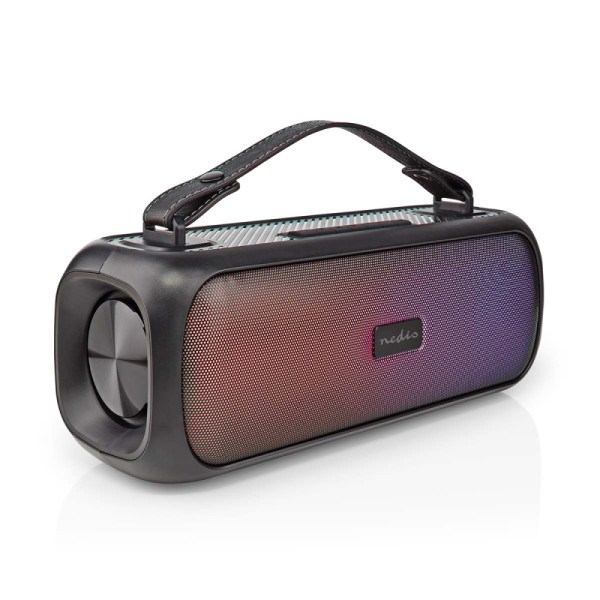 Bluetooth Speaker op batterij - 3000mAh - AUX en USB - RGB Ledverlichting - 30 Watt - Zwart