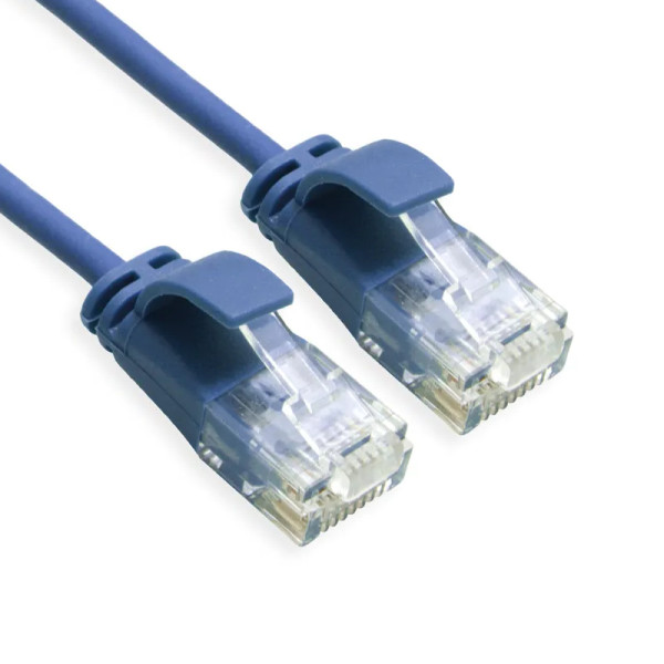 UTP CAT6A Slimline 10 Gigabit Netwerkkabel - CU - 5 meter - Blauw