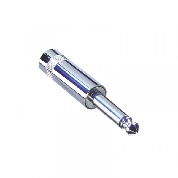 Monoconnector 6.35 mm Male Metaal Zilver