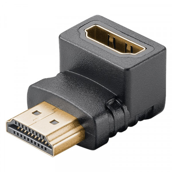 HDMI 2.1 Adapter - Haaks naar onder - 8K 60Hz - Zwart
