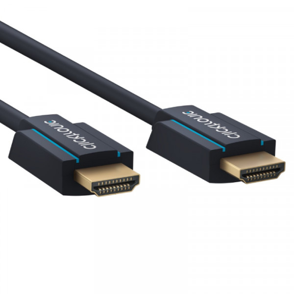 Clicktronic HDMI 2.1 Kabel - 8K 60Hz - Verguld - 1 meter - Zwart