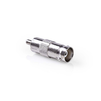 BNC (v) - Mono Tulp (m) Adapter - 50 Ohm - Zilver