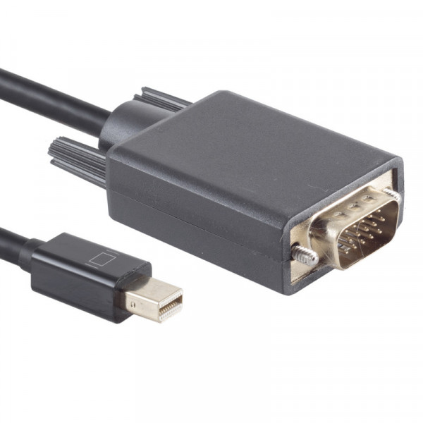 Mini DisplayPort naar VGA Kabel - Full HD 60Hz - 5 meter - Zwart