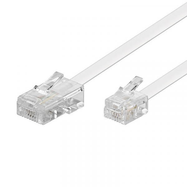 RJ45 naar RJ11 adapterkabel 3m Wit