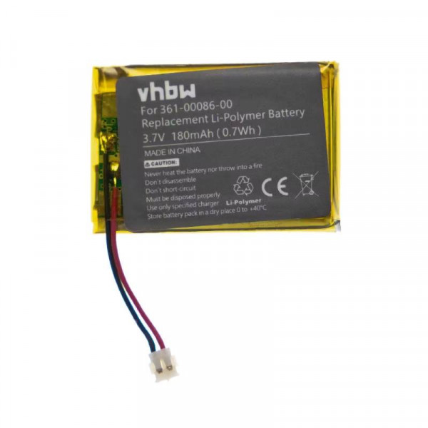 Accu voor diverse Garmin Forerunner en Approach 010 en G10 - 3,7V - 180 mAh - Zwart