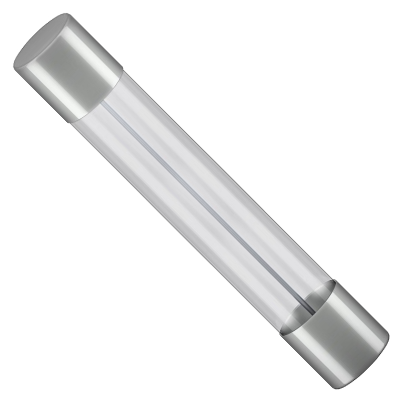 Glaszekering - 500mA - 6,3 x 32mm - Traag