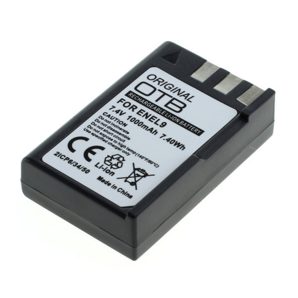 Accu voor Nikon - Diverse modellen - 7,4V - 1000mAh - Zwart