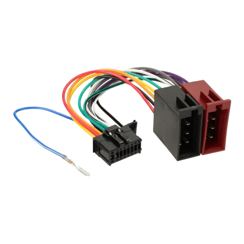 Kluisje Komkommer Afvoer ISO kabel voor Pioneer autoradio - 23x10mm - 16-pins - 0,15 meter