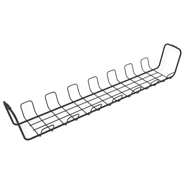 Kabelorganizer - Rooster - Montage onder tafel of bureaublad - 2 stuks - 0,6 meter - Zwart