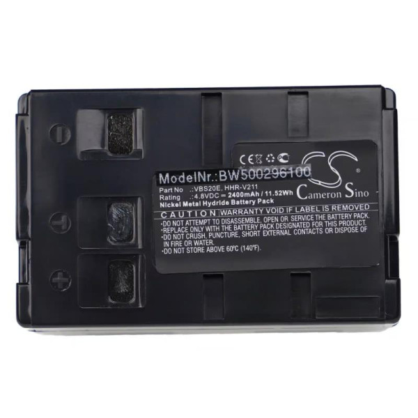 Accu voor Panasonic HHR-V211, VW-VBH10E, HHR-V212, P-V212, PV211 - 4,8V - 4000mAh - Zwart