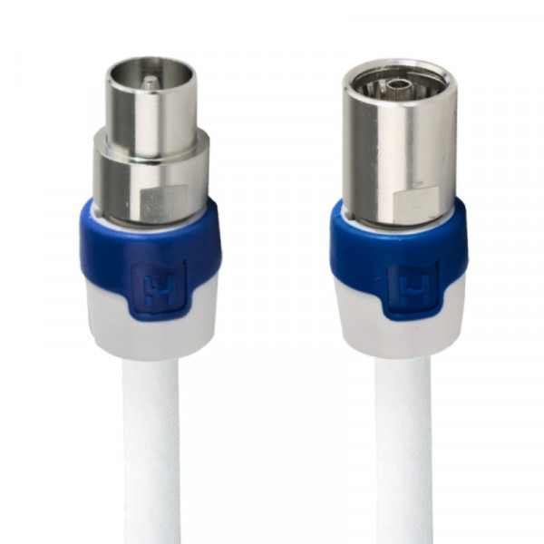 4G Coax Antennekabel - IEC (m) - IEC (v) - Hirschmann connectoren - 10 meter - Wit