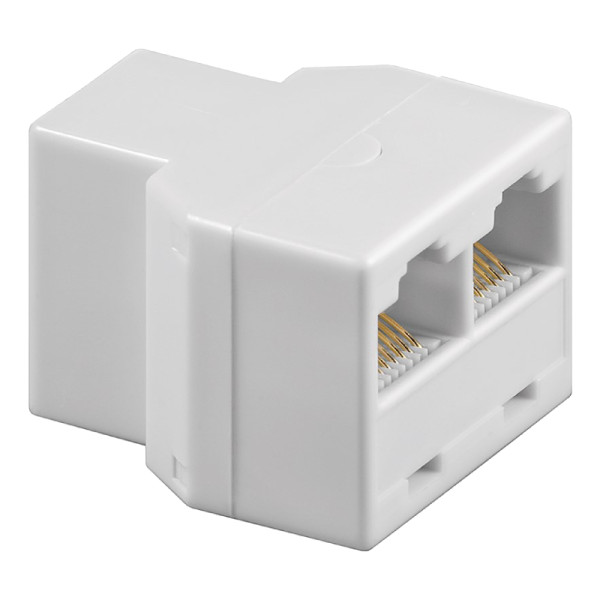 ISDN Splitter - RJ45 (v) - 2x RJ45 (v) - UTP - 8P8C - Wit