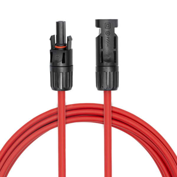 MC4 Solarkabel - 6mm2 - 2 meter - Rood