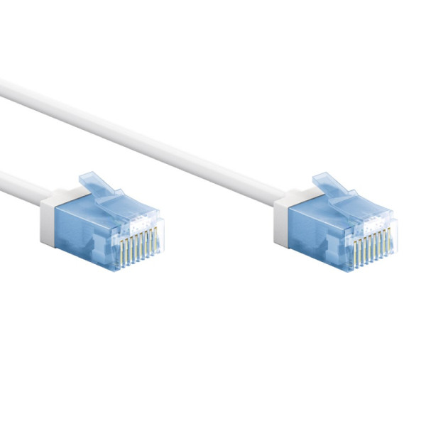UTP CAT6A Slimline 10 Gigabit Netwerkkabel - CU - Ultraflex - 10 meter - Wit