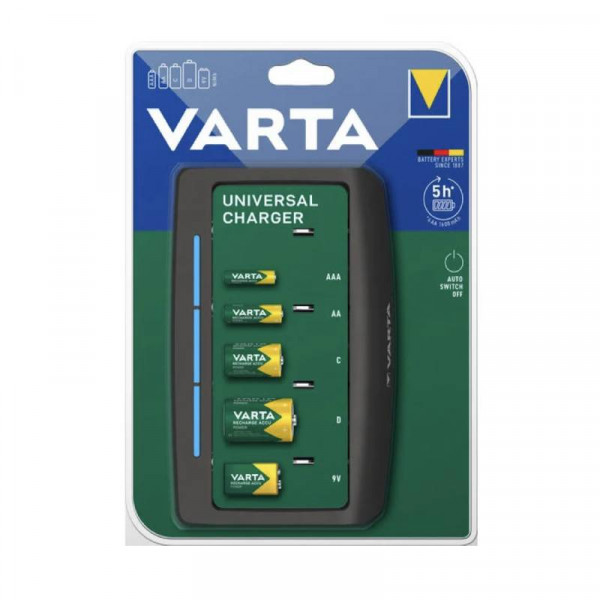 VARTA Batterijlader - Universal Charger - Voor AA/AAA/C/D/9V