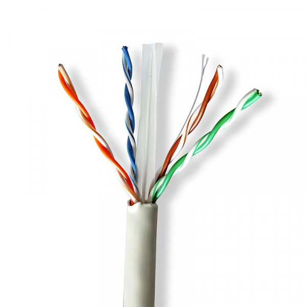 UTP CAT6 Gigabit Netwerkkabel - CU - 24AWG - Stug - Per meter - Grijs