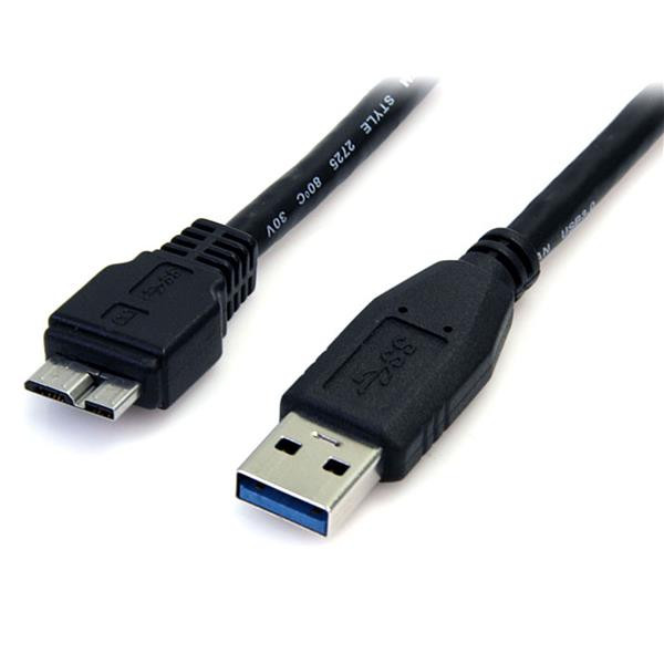 StarTech 50 cm zwarte SuperSpeed USB 3.0-kabel A naar micro B - M/M