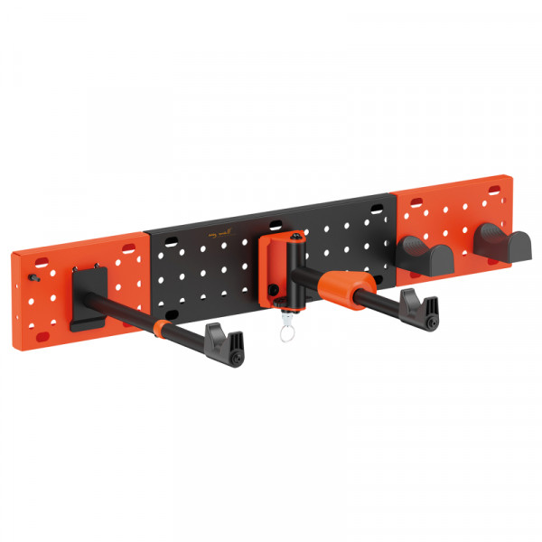 Wandhouder voor Fiets - Verstelbaar - Tot 30kg - Bandendikte tot 4,5cm - 38,4 x 12,5cm - Zwart/Rood