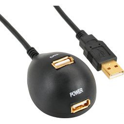 InLine USB 2.0 Verlengkabel met voet 2m