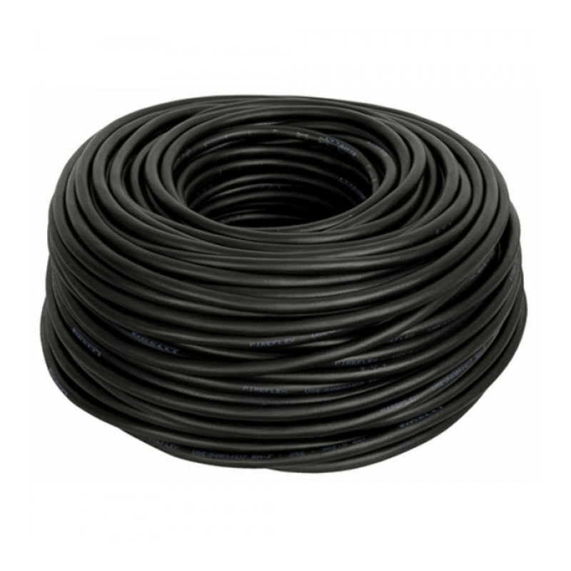 Flexibele (H05VV-F) stroomkabel zwart 3 x 1,5mm2 rol 100m