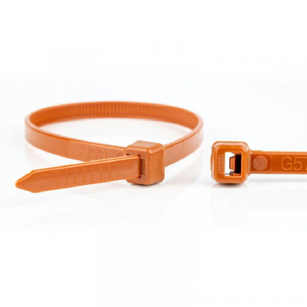 Kabelbinders - 140 x 3,6mm - Trekkracht tot 18,2kg - 100 stuks - Bruin