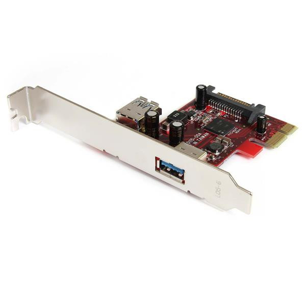 StarTech 2-poorts PCI Express Kaart - USB 3.0 - UASP - 1 intern, 1 extern