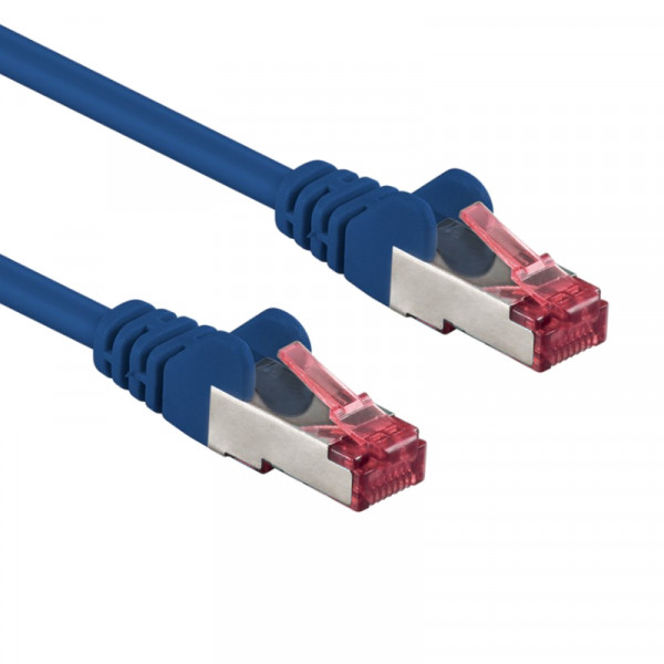 S/FTP CAT6A 10 Gigabit Netwerkkabel - CU - 0,5 meter - Blauw