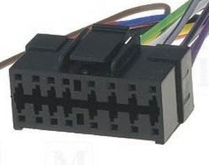ISO kabel voor Clarion autoradio - 30x12mm - 16-pins - 0,15 meter