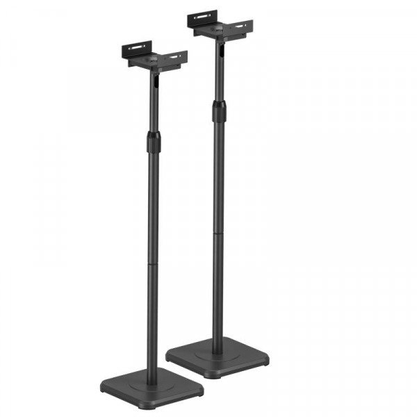 Universele Speaker Vloerstandaard - Tot 25kg - Breedte- en hoogte verstelbaar - 2 stuks - Zwart