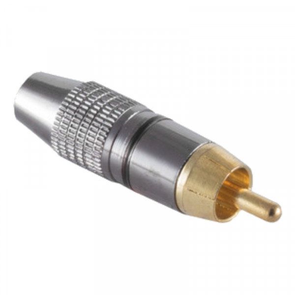 Soldeerbare Mono Tulp Connector (m) - Verguld - Metaal - Zwart Accent